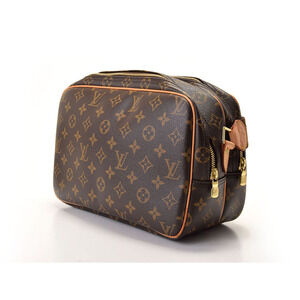 Louis Vuitton Leather Brown Crossbody Monogram Shoulder Reporter Bag